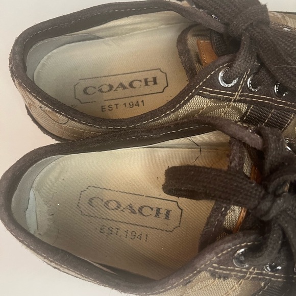 Coach Brad Logo Lace Up Sneakers Sz 8 Casual Shoes - Picture 8 of 9